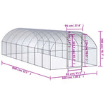 Lauko narvas viščiukams, 3x8x2m, galvanizuotas plienas