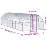 Lauko narvas viščiukams, 3x8x2m, galvanizuotas plienas
