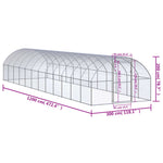 Lauko narvas viščiukams, 3x12x2m, galvanizuotas plienas