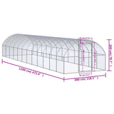 Lauko narvas viščiukams, 3x12x2m, galvanizuotas plienas