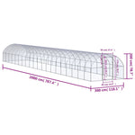Lauko narvas viščiukams, 3x20x2m, galvanizuotas plienas