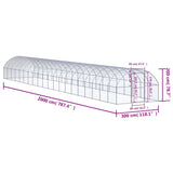 Lauko narvas viščiukams, 3x20x2m, galvanizuotas plienas
