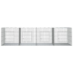 Triušių narvas, 4 segmentai, 217x79x54cm, galvanizuota geležis