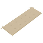 Batavia suoliukas su smėlio spalvos pagalvėle, 150cm, tikmedis