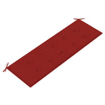 Batavia suoliukas su raudona pagalvėle, 150cm, tikmedis