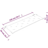 Batavia suoliukas su antracito pagalvėle, 150cm, tikmedis