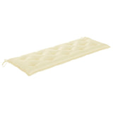 Batavia suoliukas su kremine pagalvėle, 150cm, tikmedis