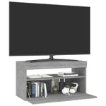 Televizoriaus spintelė su LED apšvietimu, pilka, 75x35x40cm