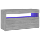 Televizoriaus spintelė su LED apšvietimu, pilka, 75x35x40cm