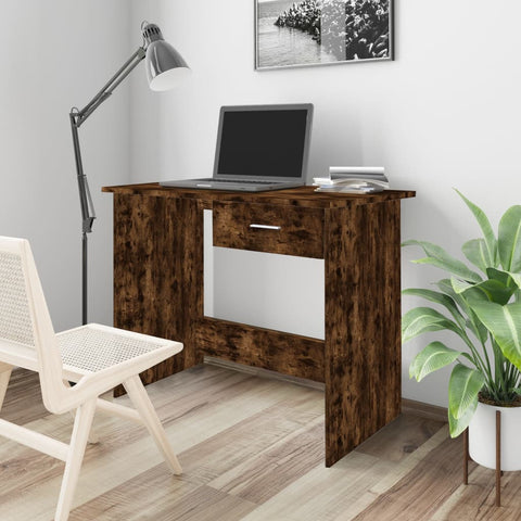 Rašomasis stalas, dūminio ąžuolo, 100x50x76cm, apdirbta mediena