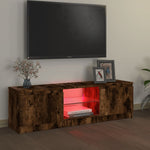 TV spintelė su LED apšvietimu, dūminio ąžuolo, 120x30x35,5cm