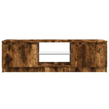 TV spintelė su LED apšvietimu, dūminio ąžuolo, 120x30x35,5cm
