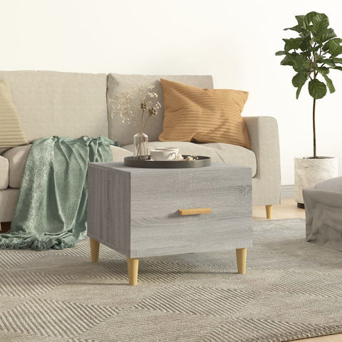 Kavos staliukas, pilkas ąžuolo, 50x50x40cm, apdirbta mediena