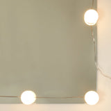 Kosmetinio staliuko komplektas su LED, rudas ąžuolo, mediena