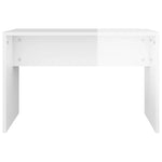 Kosmetinio staliuko komplektas, baltas, 86,5x35x136cm, blizgus