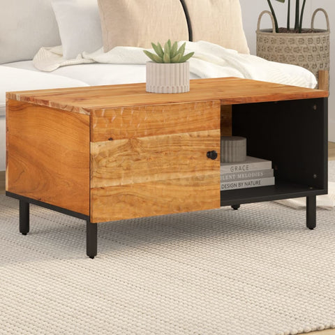 Kavos staliukas, 80x50x40cm, akacijos medienos masyvas