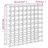 Vyno laikiklis 72 buteliams, 90,5x23x90,5cm, pušies masyvas