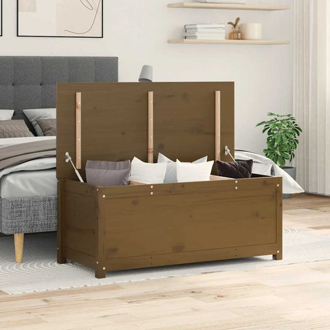 Daiktadėžė, medaus ruda, 110x50x45,5cm, pušies medienos masyvas