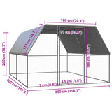 Lauko narvas viščiukams, 3x4x2m, galvanizuotas plienas