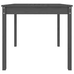 Sodo stalas, pilkas, 82,5x82,5x76cm, pušies medienos masyvas