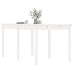 Sodo stalas, baltas, 159,5x82,5x76cm, pušies medienos masyvas
