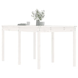 Sodo stalas, baltas, 159,5x82,5x76cm, pušies medienos masyvas