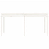Sodo stalas, baltas, 159,5x82,5x76cm, pušies medienos masyvas
