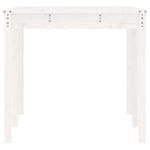 Sodo stalas, baltas, 159,5x82,5x76cm, pušies medienos masyvas