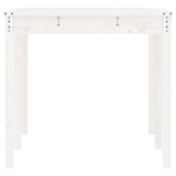 Sodo stalas, baltas, 159,5x82,5x76cm, pušies medienos masyvas