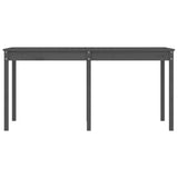 Sodo stalas, pilkas, 159,5x82,5x76cm, pušies medienos masyvas