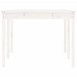 Sodo stalas, baltas, 203,5x100x76cm, pušies medienos masyvas