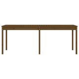 Sodo stalas, medaus rudas, 203,5x100x76cm, pušies masyvas