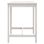Sodo stalas, baltas, 82,5x82,5x110cm, pušies medienos masyvas
