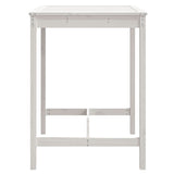 Sodo stalas, baltas, 82,5x82,5x110cm, pušies medienos masyvas