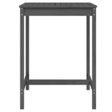 Sodo stalas, pilkas, 82,5x82,5x110cm, pušies medienos masyvas