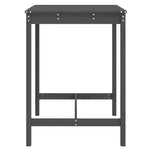 Sodo stalas, pilkas, 82,5x82,5x110cm, pušies medienos masyvas