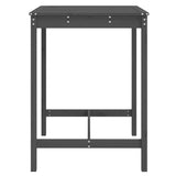 Sodo stalas, pilkas, 82,5x82,5x110cm, pušies medienos masyvas