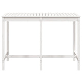 Sodo stalas, baltas, 159,5x82,5x110cm, pušies medienos masyvas