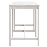 Sodo stalas, baltas, 159,5x82,5x110cm, pušies medienos masyvas