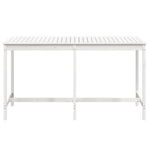 Sodo stalas, baltas, 203,5x90x110cm, pušies medienos masyvas