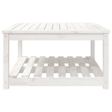 Sodo stalas, baltas, 82,5x82,5x45cm, pušies medienos masyvas