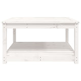 Sodo stalas, baltas, 82,5x82,5x45cm, pušies medienos masyvas
