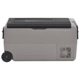 Šaltdėžė su ratukais ir rankena, juoda ir pilka, 50l, PP ir PE