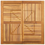 Sodo stalas, 110x110x75cm, akacijos medienos masyvas