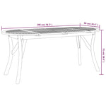 Sodo stalas, 200x90x75cm, akacijos medienos masyvas