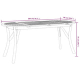 Sodo stalas, 200x90x75cm, akacijos medienos masyvas
