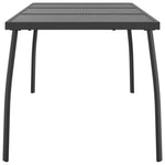 Sodo stalas, antracito, 165x80x72cm, plienas, tinklelis