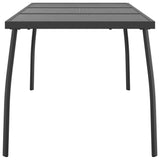 Sodo stalas, antracito, 165x80x72cm, plienas, tinklelis