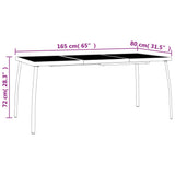 Sodo stalas, antracito, 165x80x72cm, plienas, tinklelis