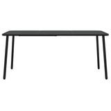 Sodo stalas, antracito spalvos, 165x80x71cm, plienas
